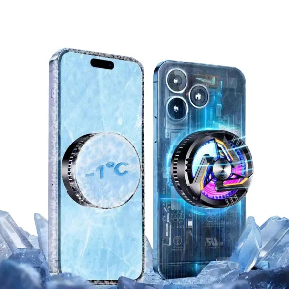 Hadron HDX4376 Radyatörlü Magsafe Rgb Işıklı 2 Kademeli Telefon Soğutucu - 3