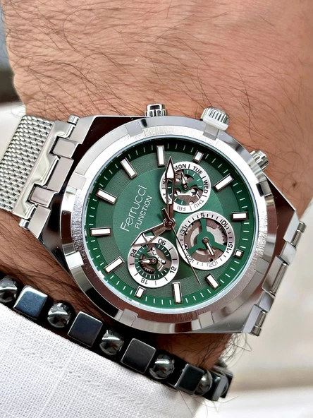 Ferrucci Function FCF.03290FH.02 Hasır Kordon Erkek Kol Saati - 4