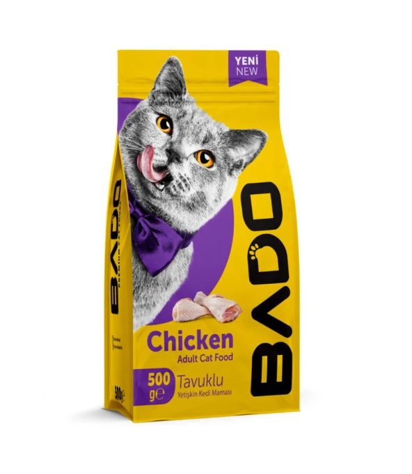 Bado Yetişkin Kedi Maması Tavuk Etli 500GR