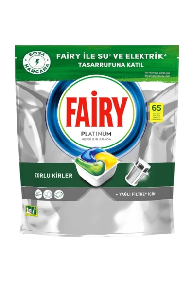 Fairy Platinum Bulaşık Makinesi Tableti 65 Yıkama