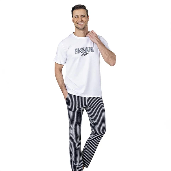 Alperi 18016 Erkek Yazlık Kısakol Pijama Takım