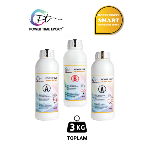 3 KG Hobi Epoxy Smart/ Ultra Şeffaf ve Parlak Şeffaf Epoksi Reçine Ince Döküm