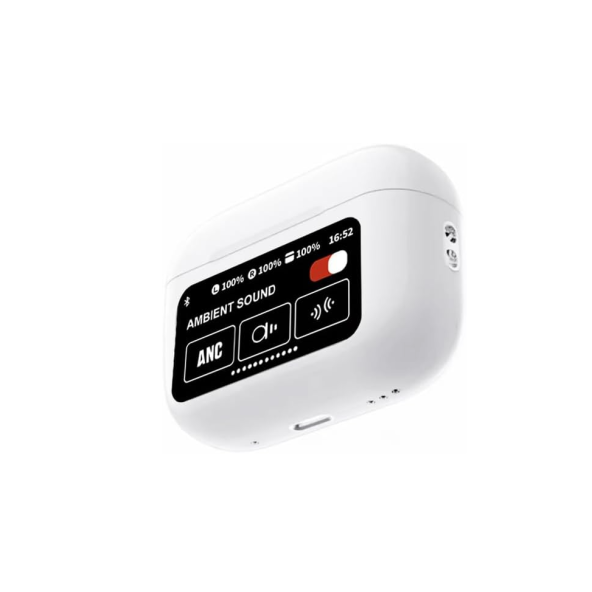 QASUL Dokunmatik Ekranlı Bluetooth Kulaklık Dijital Ekranlı ANC  Tüm Telefonlara Uyumlu Kulaklık Beyaz - 7