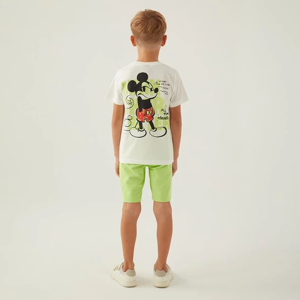Mickey Mouse 4872C Erkek Çocuk Yazlık Bermuda Pijama Takım - 7