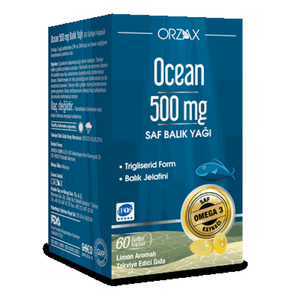 Ocean 500 mg 60 Kapsül Balık Yağı