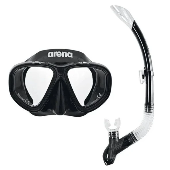 Arena Premium Snorkeling Set Unisex Siyah Yüzücü Şnorkel 002018505