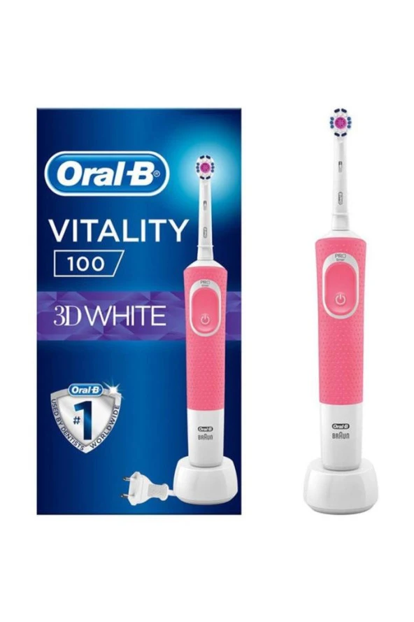 Oral B Vitality 100 3d White Pembe Elektirikli Şarjlı Diş Fırçası