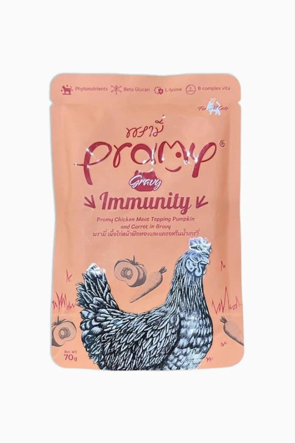 Pramy Sos İçinde  Tavuklu Bal Kabaklı Havuçlu Kedi Maması 70 gr