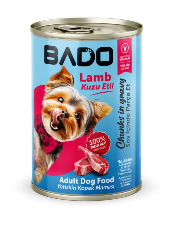 Bado Yetişkin Yaş Köpek Maması Kuzu Etli Pirinçli 400GR