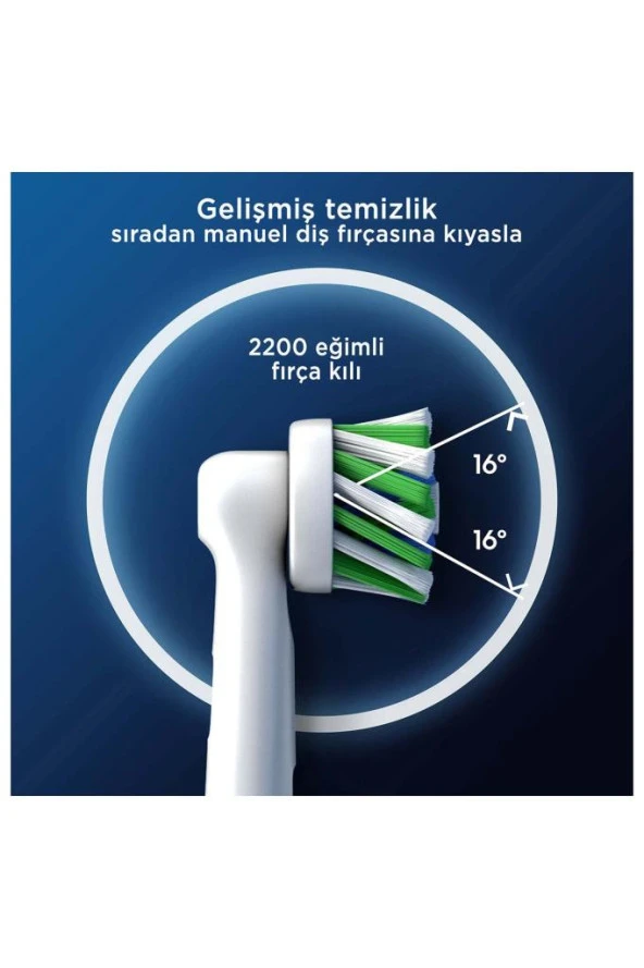 Oral-B Pro Cross Action X-Filament Şarjlı Diş Fırçası Yedek Başlığı 2 Adet