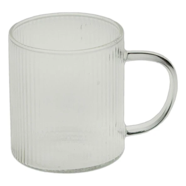 Luca Mia Çizgili Kulplu Cam Bardak 6 Adet 20.0030