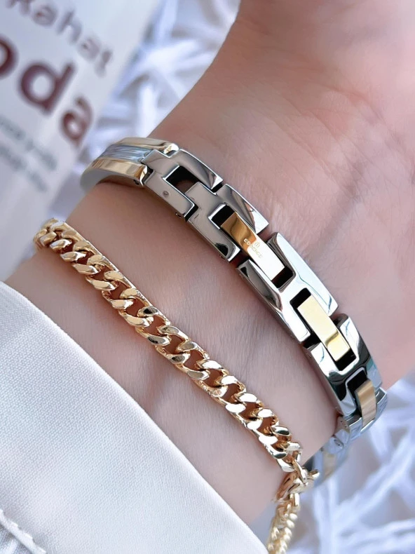 Essence Çelik Kordon Kararma Renk Atma Yapmaz 50 Mt Suya Dayanıklı Kadın Kol Saat BD1138.230 - Resim 3