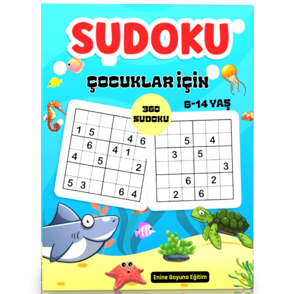 Çocuklar İçin 6x6 Sudoku Kitabı (360 Sudoku)