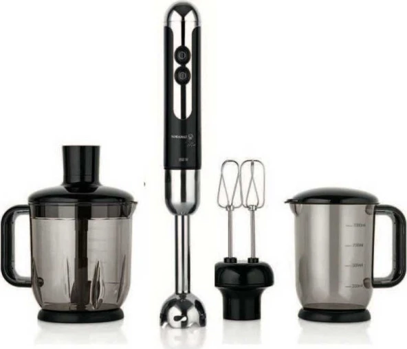 Korkmaz Mia Mega SiyahKrom Blender Set A447-12