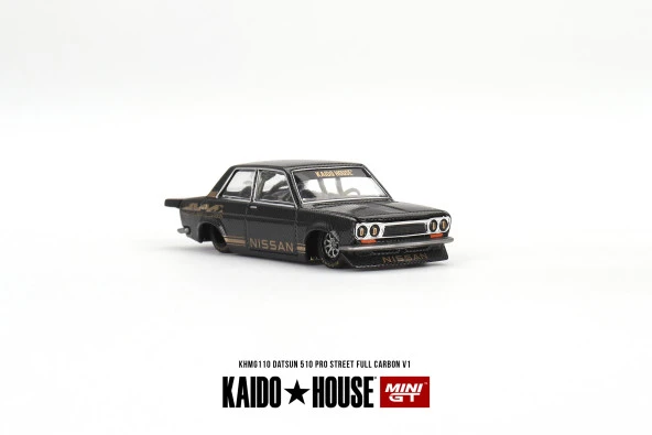 Mini GT Kaido House Datsun 510 Pro Street Full Carbon V1 1:64 110