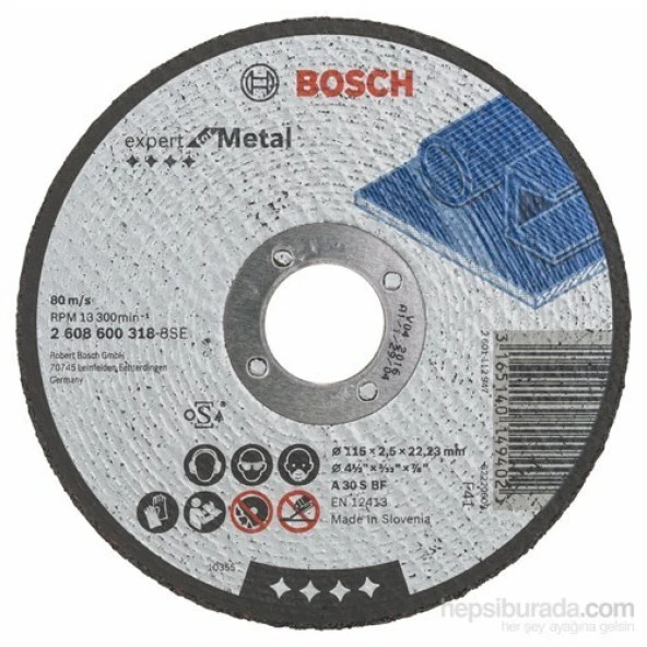 Bosch 2608600318 115 x 2.5 mm Expert Düz Metal Kesme Diski