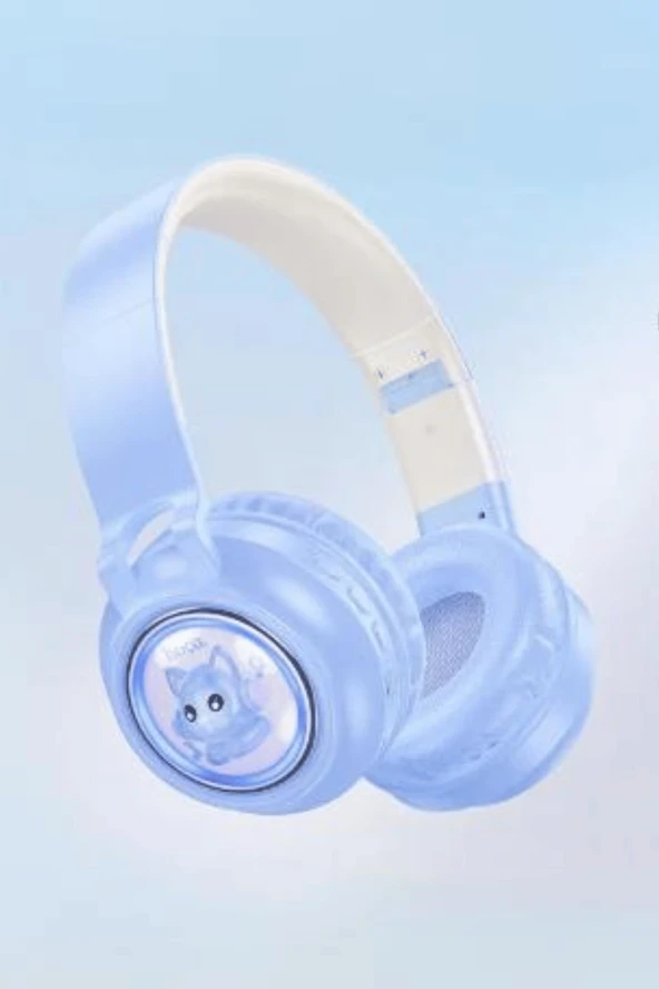 W550 Cute Fun BT RGB Kablosuz Kafaüstü Kulaklık - Resim 9