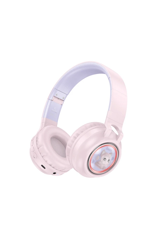 W550 Cute Fun BT RGB Kablosuz Kafaüstü Kulaklık - 11