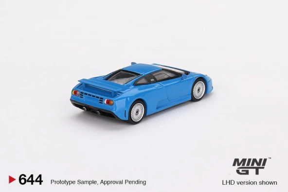 Mini GT Bugatti EB110 GT Blu Bugatti 1:64 644 - Resim 3