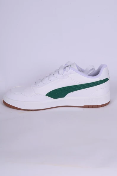 Puma 389371-11 Court Ultra Lite Deri Rahat Taban Bağcıklı Rahat Hafif Esnek Beyaz-Yeşil Günlük Unisex Ayakkabı - 3