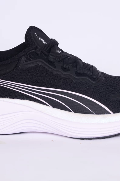 Puma 378776-13 Scend Pro Fileli Yüksek Taban Rahat Ortopedik Taban Esnek Hafif Siyah-Beyaz Günlük Unisex Spor Ayakkabı - 2