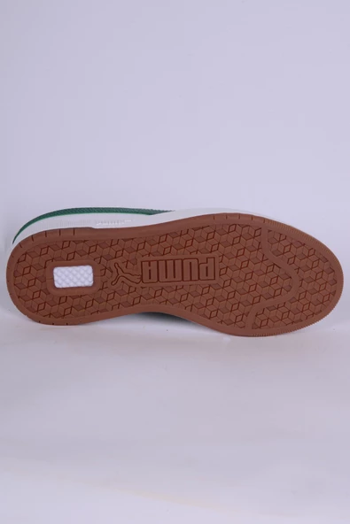 Puma 389371-11 Court Ultra Lite Deri Rahat Taban Bağcıklı Rahat Hafif Esnek Beyaz-Yeşil Günlük Unisex Ayakkabı - 4