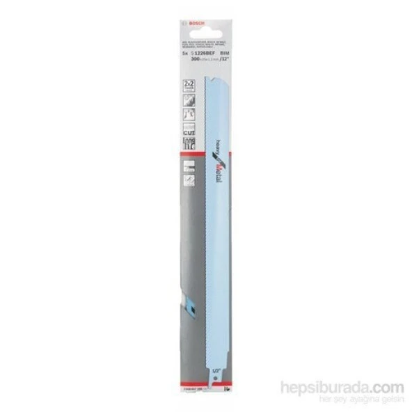 Bosch  - Heavy Serisi Metal İçin Tilki Kuyruğu Bıçağı S 1226 Bef - 5'Li Paket