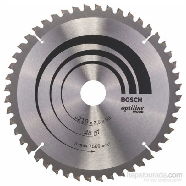Bosch  - Optiline Serisi Ahşap İçin Daire Testere Bıçağı - 210 X 30 X 2,0 Mm, 48 Diş