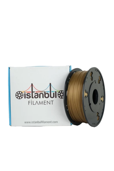 M25 PLA+ GOLD  İSTANBUL FİLAMENT 1 KG ÇAP 1,75mm ± 0,05 MM (3D YAZICI KARTUŞU) BAMBU LAB UYUMLU