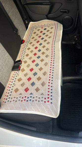 Oto Koltuk Kılıf Kilim 3 Parça Set Terletmez Jüt İplik Universal - Resim 2