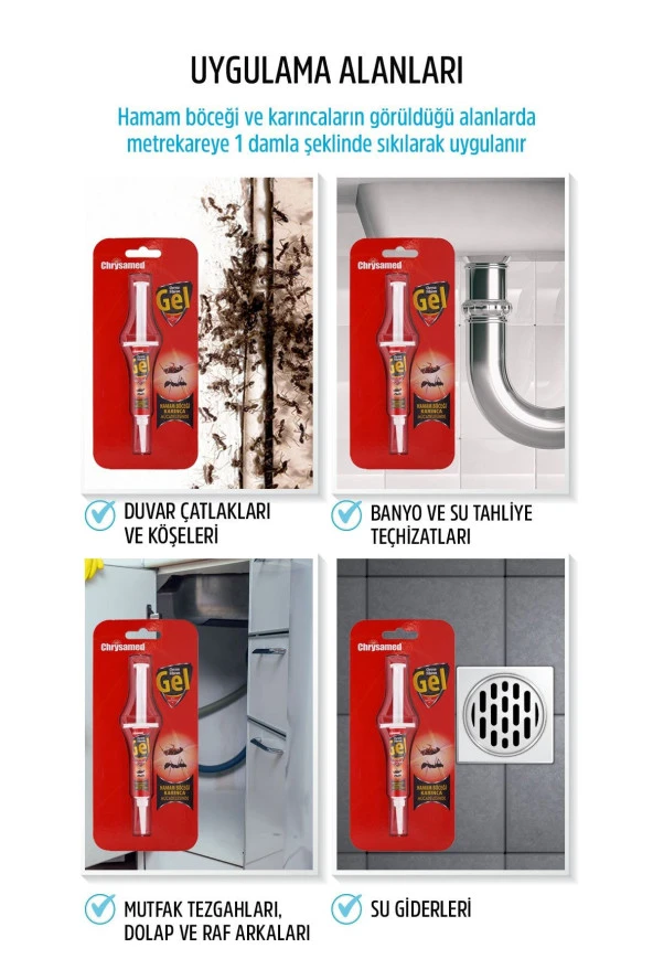 Fibron Gel 5 Gr. Böcek İlacı Hamam Böceği ve Karınca Mücadelesinde Etkili - 6