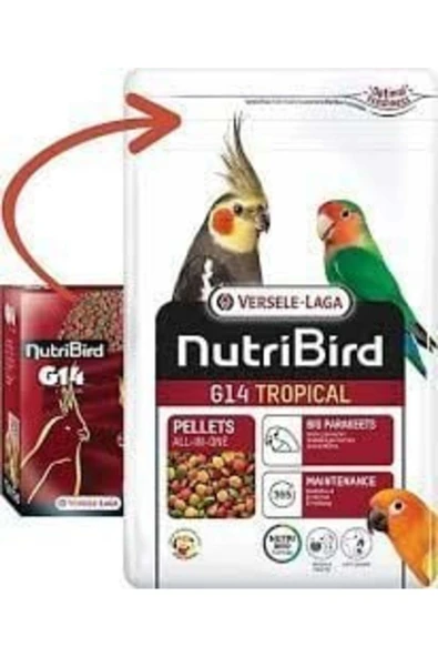 Versele Laga Nutribird G14 Tropical Paraket Pelet Yem 1kg - 2
