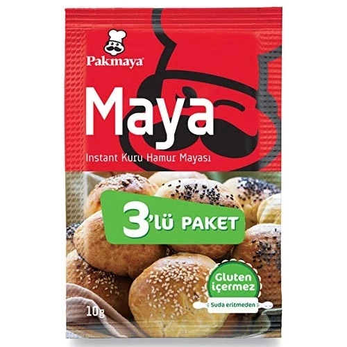 Pakmaya Instant Kuru Hamur Mayası 10 gr 3lü - 2