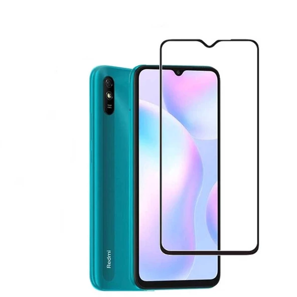 Xiaomi Redmi 9A Uyumlu Kenarları Kırılmaya Dayanıklı Cam Ekran Koruyucu