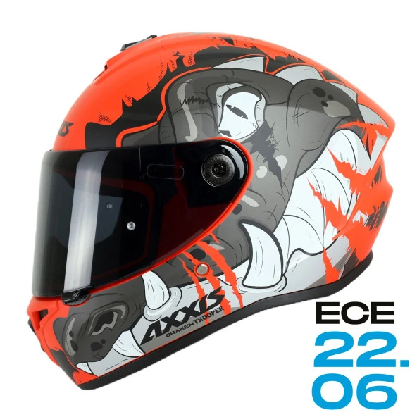 Axxıs Draken S Trooper E5 Motosiklet Kask L (Siyah Vizör Hediyeli)