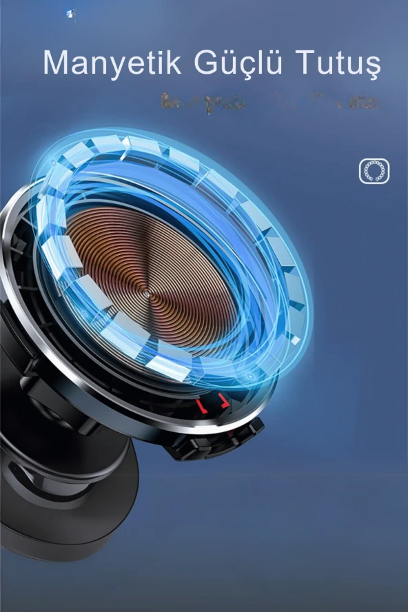 C1331 Izgara Klipsli 15W Kablosuz Şarjlı Magsafe Araç Tutucu - Resim 4