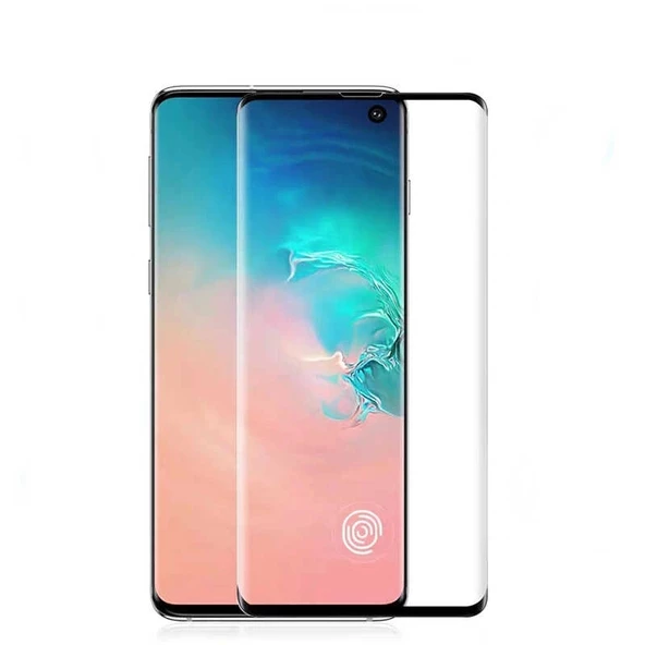 Samsung S10 Plus Uyumlu Kavisli Full Yapışkanlı Cam Ekran Koruyucu