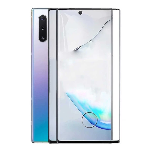 Samsung Note 10 Uyumlu Kavisli Full Yapışkanlı Cam Ekran Koruyucu