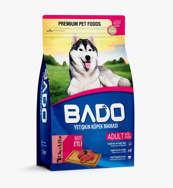 Bado Yetişkin Köpek Maması Etli 2,5KG