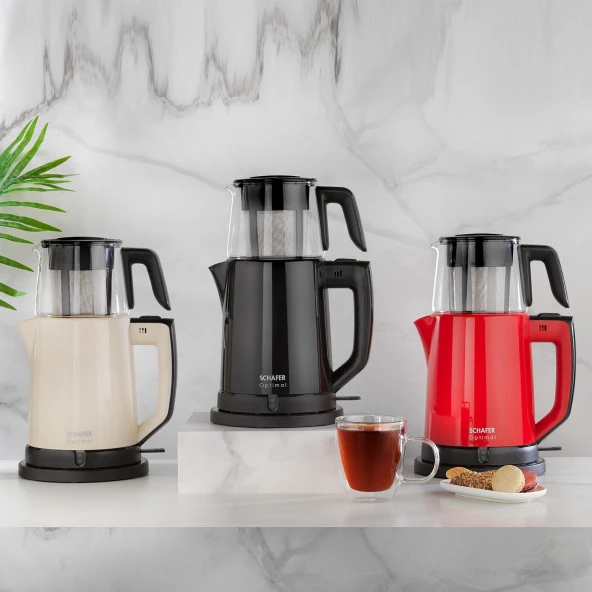 Schafer Optimal Elektrikli Çay Makinesi-Kırmızı - 3