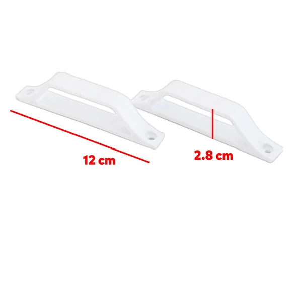 Pimapen PVC Pencere Kapı Sineklik Kolu Plastik D Tutucu Tutamağı 2 Adet - 3