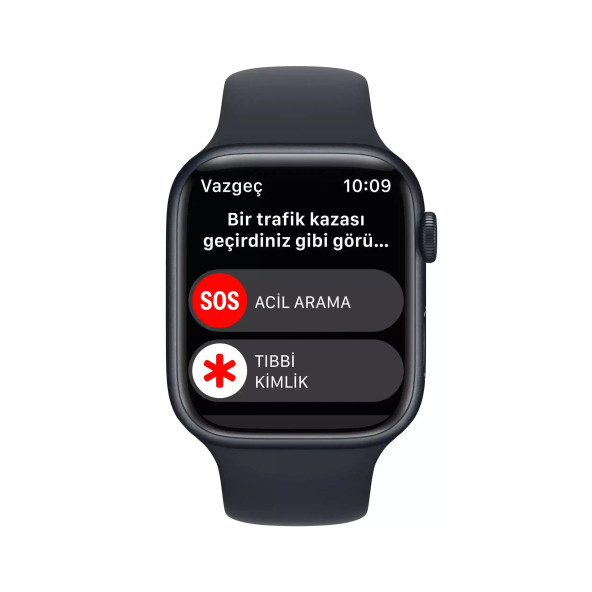 Apple Watch Series 8 GPS 45mm Gece Yarısı Alüminyum Kasa - Gece Yarısı Spor Kordon MNP13TU/A-Teşhir - 2