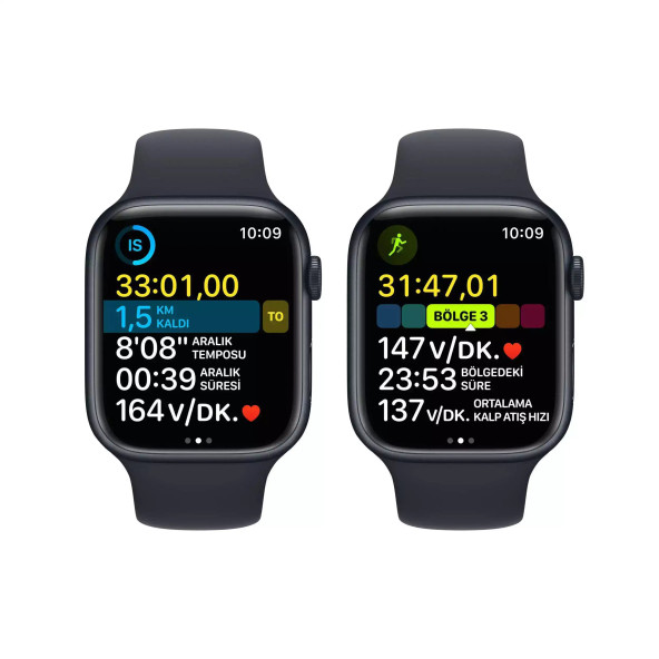 Apple Watch Series 8 GPS 45mm Gece Yarısı Alüminyum Kasa - Gece Yarısı Spor Kordon MNP13TU/A-Teşhir - 3