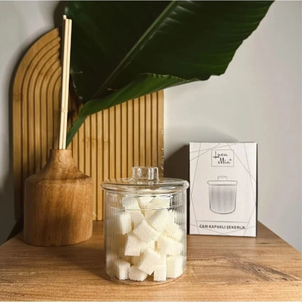 Luca Mia Kapaklı Cam Şekerlik 4 Adet 20.0034 - 2