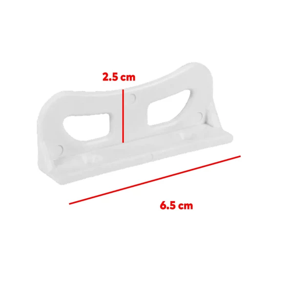 Pimapen PVC Pencere Kapı Sineklik Kolu Plastik L Tipi Tutucu Tutamağı 2 Adet - 2