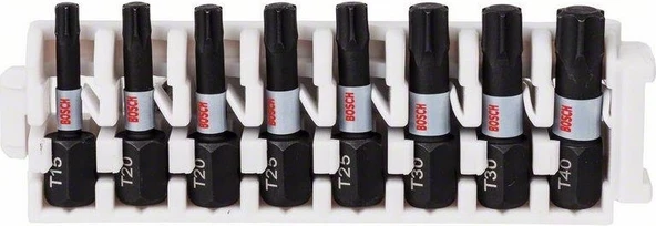 Bosch Impact Ctrl Bits Uç T15-T40 25 mm 8'li
