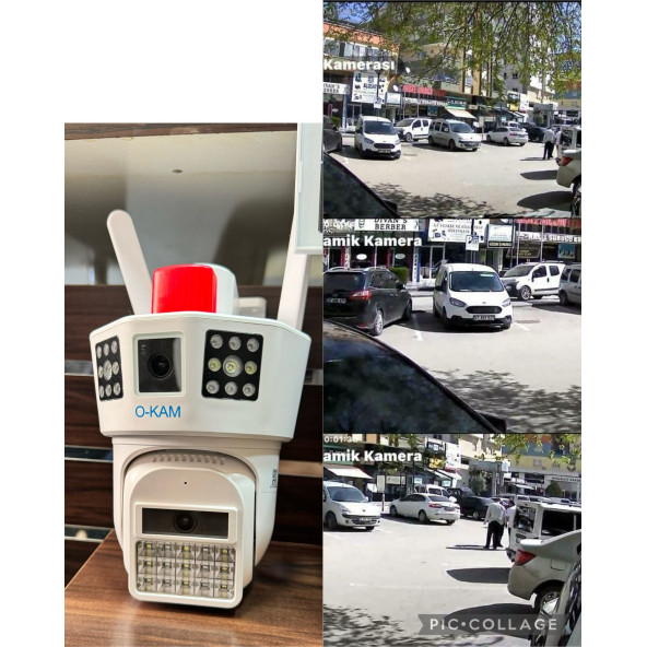 Çift Lensli O-kam Pro Uygulamalı 6mp PTZ ip Wifi Güvenlik Kamerası - 2