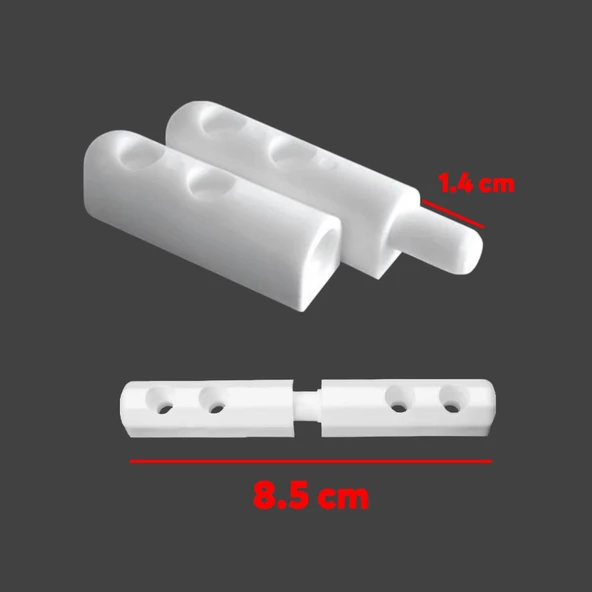 Pimapen PVC Pencere Kapı Sineklik Menteşesi Pimli Plastik Pratik Açma Kapama Hareket Aparatı 2 Adet - Resim 2