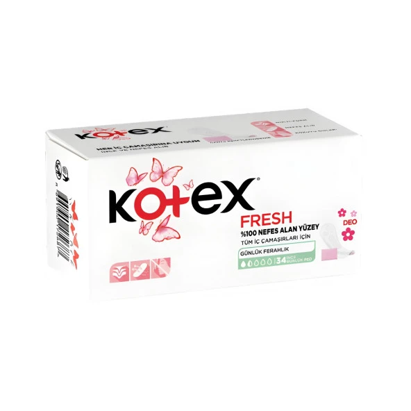 Kotex İnce Günlük Deo 34'Lü Ped