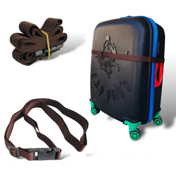 Premium Koyu Kahverengi Valiz Kemeri 1 adet 2,5 cm